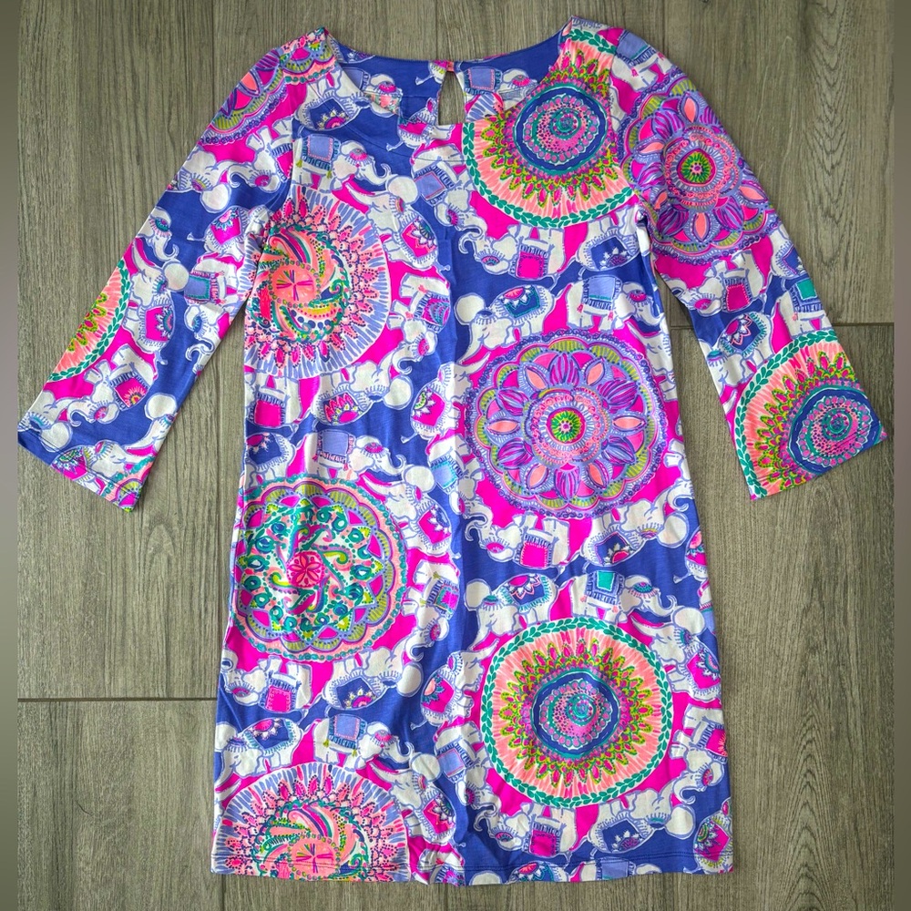 Lilly Pulitzer Bay Dress, Play That Trunky Music, Small, NWT